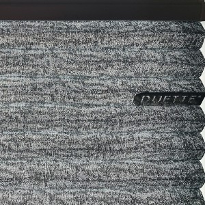 Teba DUETTE Wabenplissee Metallic Struktur Silber Stoffdetails