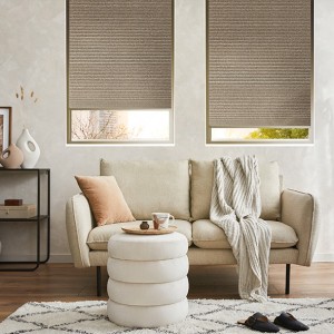 Teba DUETTE Wabenplissee MetallicStruktur Bronze Wohnzimmer