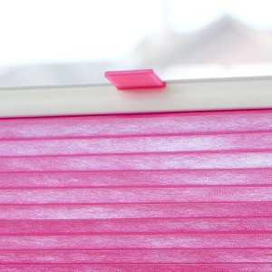 pinkes Teba Wabenplissee mit sportlichem Griff