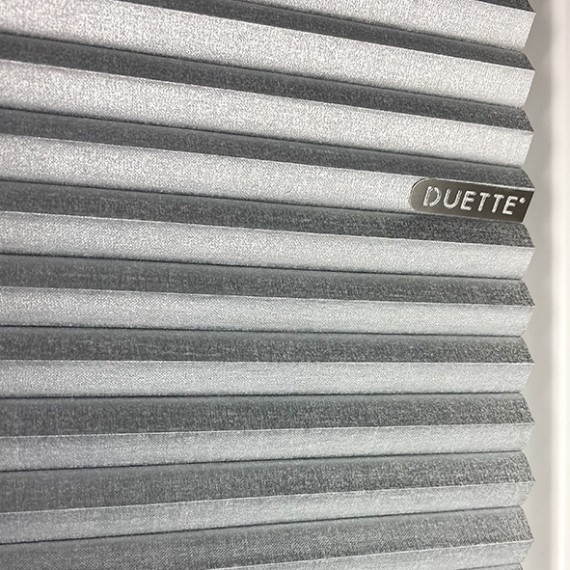 Teba DUETTE Wabenplissee Metallic Silber Stoffdetails