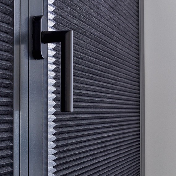 Teba DUETTE Wabenplissee TOPAR Basalt Stoffdetail