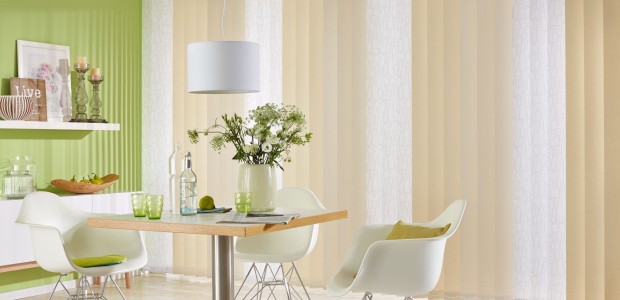 Teba Lamellenvorhang beige-weiß Kombination